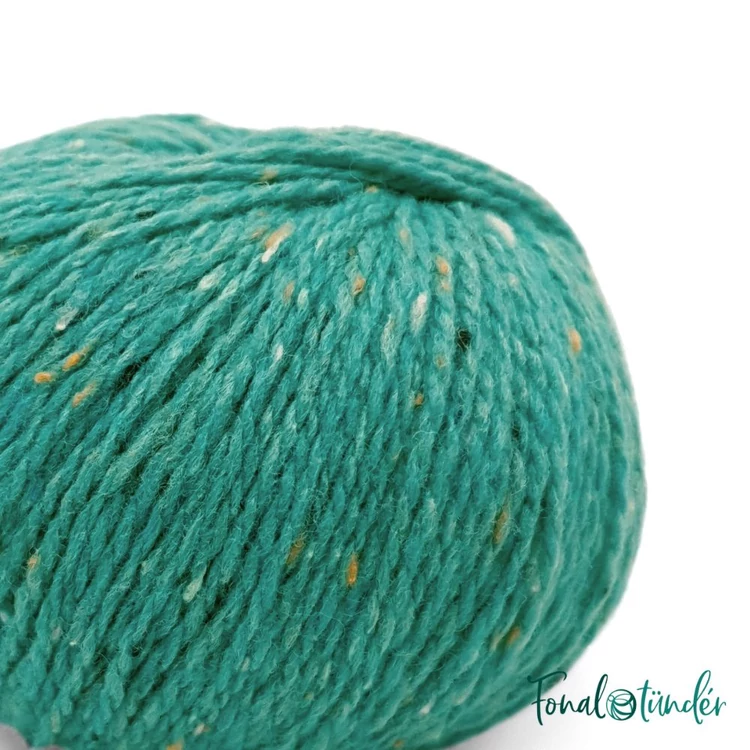 Scheepjes Terrazzo 753 Pavone - türkiz gyapjú fonal - turquoise tweed wool yarn - 02