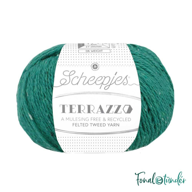 Scheepjes Terrazzo 754 Verde Inglese - sötét türkiz gyapjú fonal Scheepjes Terrazzo 754 Verde Inglese - sötét türkiz gyapjú fonal