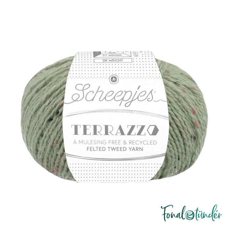 Scheepjes Terrazzo 756 Guscio d’uovo - halványzöld gyapjú fonal Scheepjes Terrazzo 756 Guscio d’uovo - halványzöld gyapjú fonal