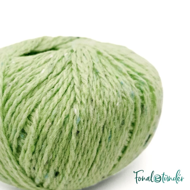 Scheepjes Terrazzo 758 Asparago - zöld gyapjú fonal - light green tweed wool yarn