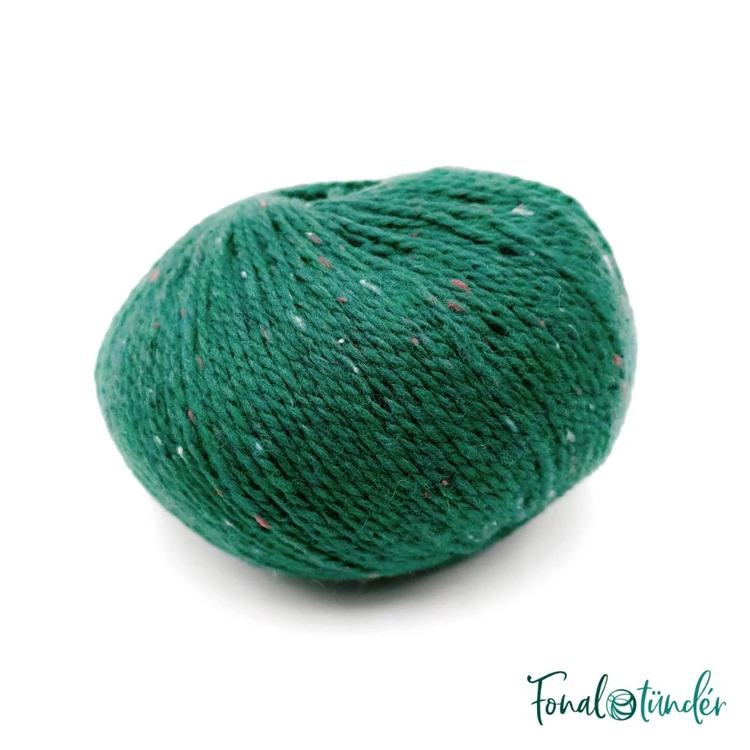 Scheepjes Terrazzo 759 Verde Bottiglia - sötétzöld gyapjú fonal - dark green tweed wool yarn