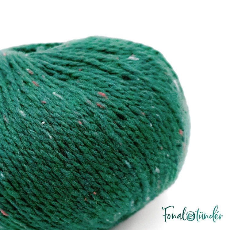 Scheepjes Terrazzo 759 Verde Bottiglia - sötétzöld gyapjú fonal - dark green tweed wool yarn