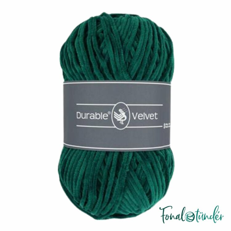 Durable Velvet 2150 Forest Green - sötét fenyőzöld zsenília fonal - dark green chenille yarn