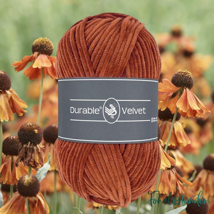 Durable Velvet 2239 Brick Red - rozsdabarna zsenília fonal Durable Velvet 2239 Brick Red - rozsdabarna zsenília fonal