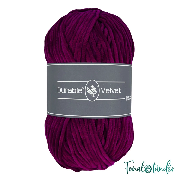 Durable Velvet 249 Plum - sötét lila zsenília fonal - deep purple chenille yarn