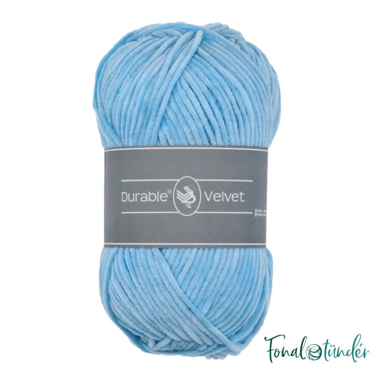 Durable Velvet 282 Light Blue - világoskék zsenília fonal - chenille yarn