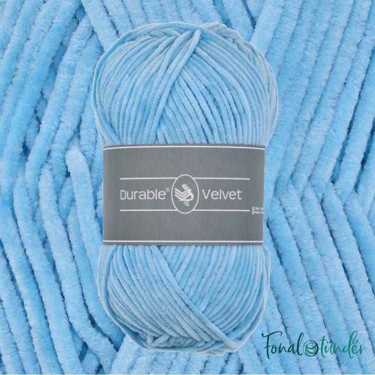 Durable Velvet 282 Light Blue - világoskék zsenília fonal Durable Velvet 282 Light Blue - világoskék zsenília fonal