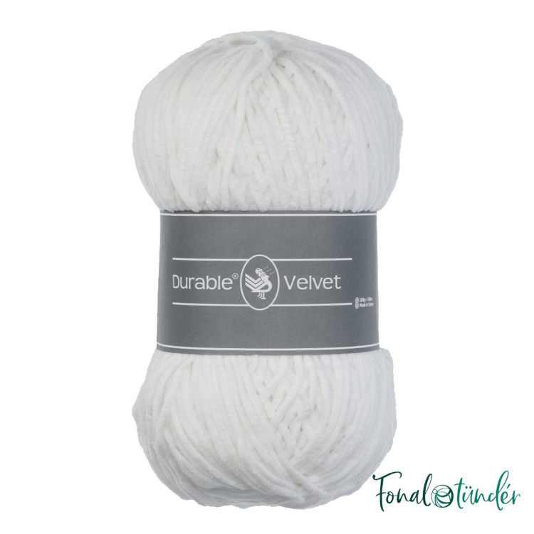 Durable Velvet 310 White - fehér zsenília fonal
