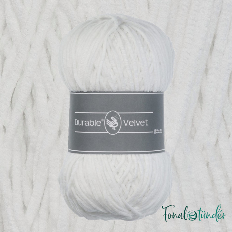 Durable Velvet 310 White - fehér zsenília fonal Durable Velvet 310 White - fehér zsenília fonal