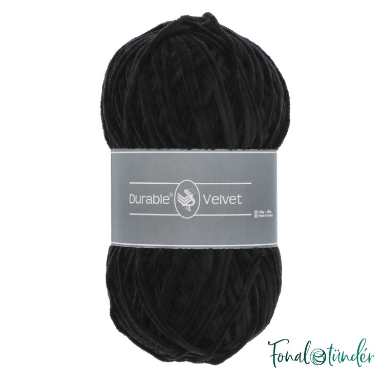 Durable Velvet 325 Black - fekete zsenília fonal