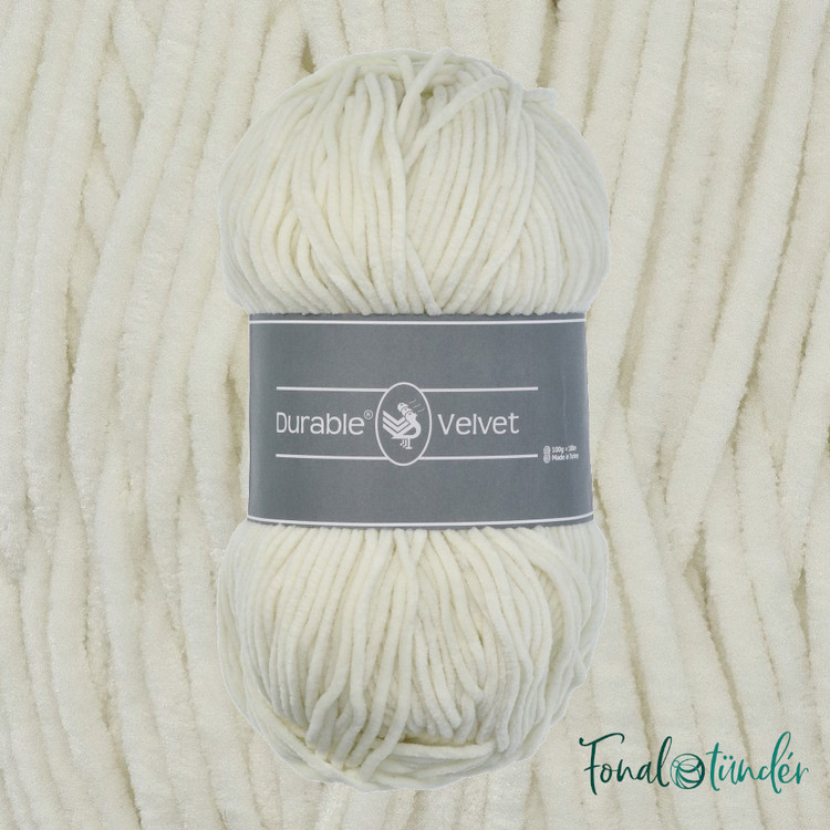 Durable Velvet 326 Ivory - törtfehér zsenília fonal Durable Velvet 326 Ivory - törtfehér zsenília fonal