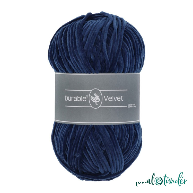 Durable Velvet 370 Jeans - farmerkék zsenília fonal