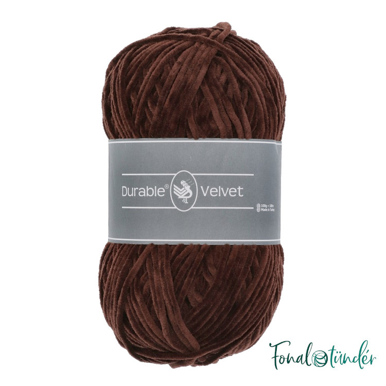 Durable Velvet 385 Coffee - sötétbarna zsenília fonal