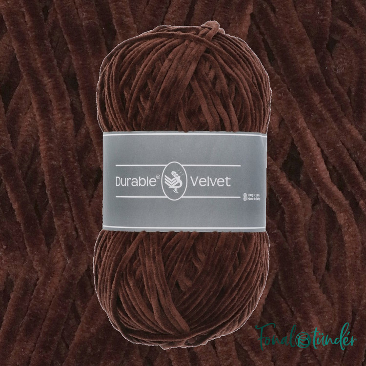Durable Velvet 385 Coffee - sötétbarna zsenília fonal