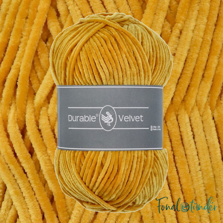 Durable Velvet 411 Mimosa - narancssárga zsenília fonal Durable Velvet 411 Mimosa - narancssárga zsenília fonal