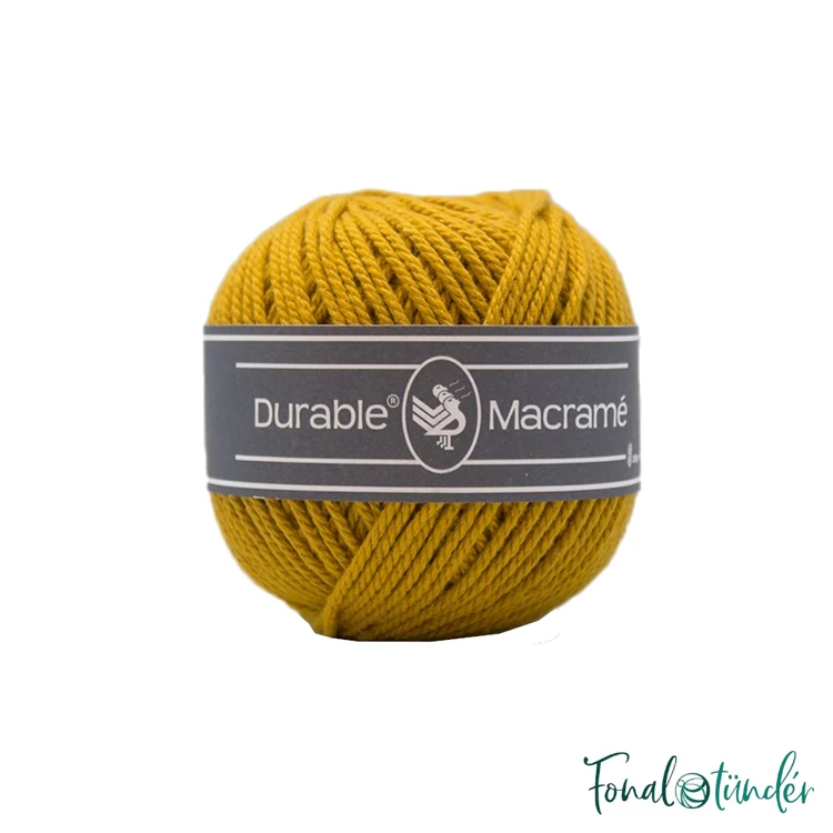 Durable Macrame 2211 Curry - narancssárga makramé zsinórfonal - orange twisted cotton cord