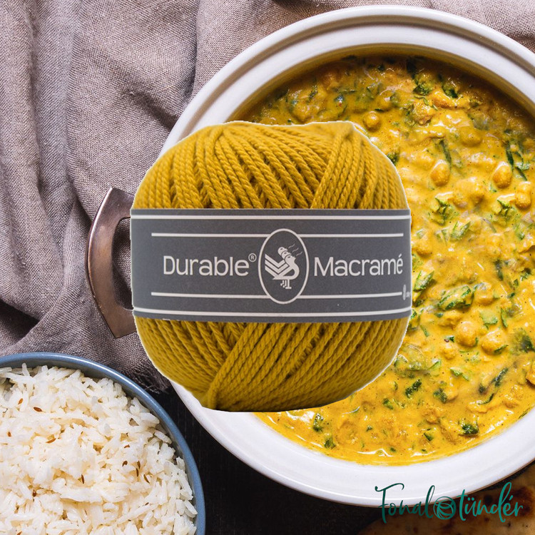 Durable Macrame 2211 Curry - sárga makramé zsinórfonal