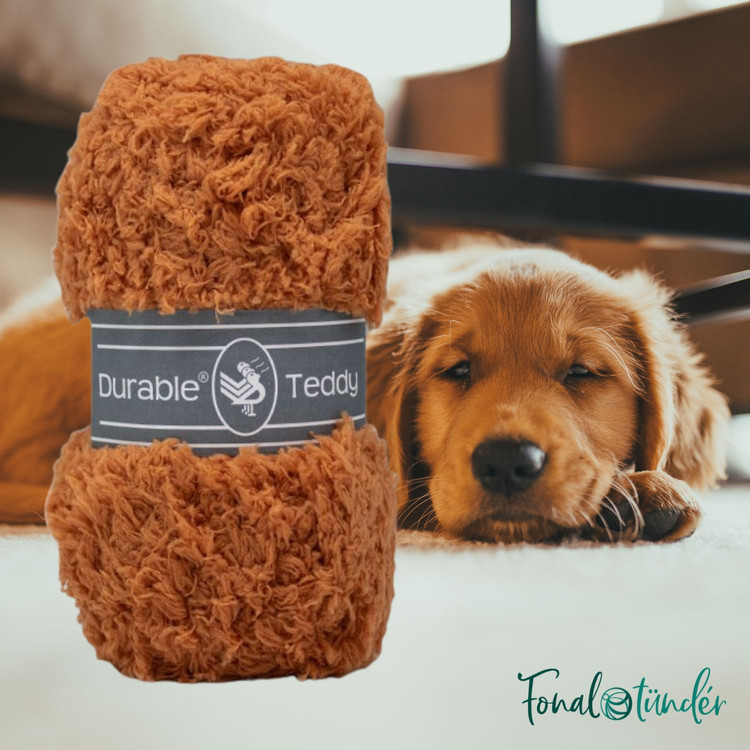 Durable Teddy 2210 Caramel - karamell barna buklé fonal