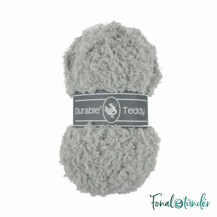Durable Teddy 2228 Gray - világoszürke buklé fonal - hairy fluffy yarn