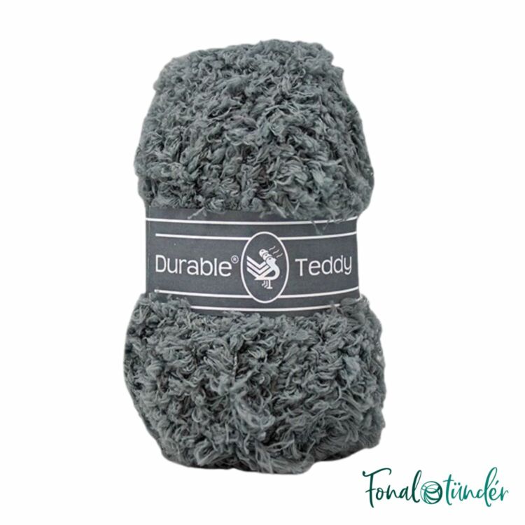 Durable Teddy 2235 Ash - hamuszürke buklé fonal - gray hairy fluffy yarn