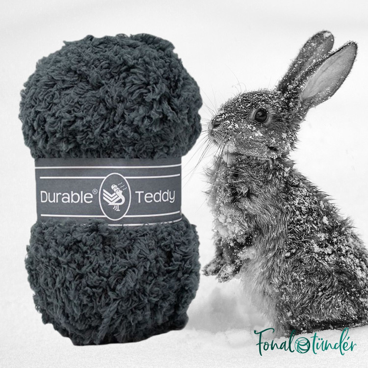 Durable Teddy 2237 Charocal - sötétszürke buklé fonal