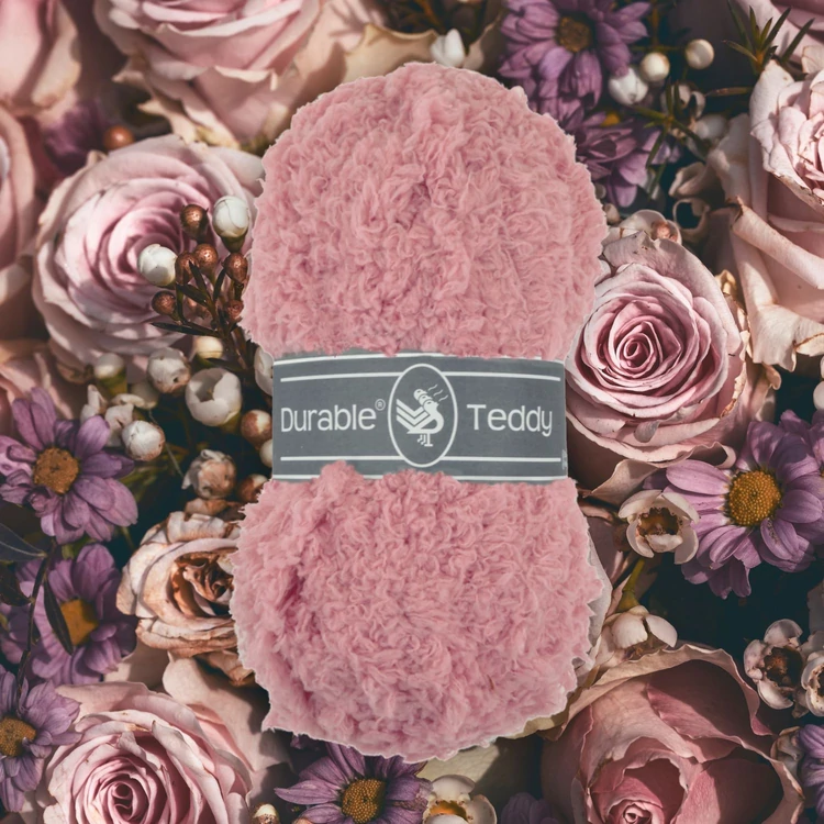 Durable Teddy 225 Vintage Pink - rózsaszín buklé fonal - hairy fluffy yarn