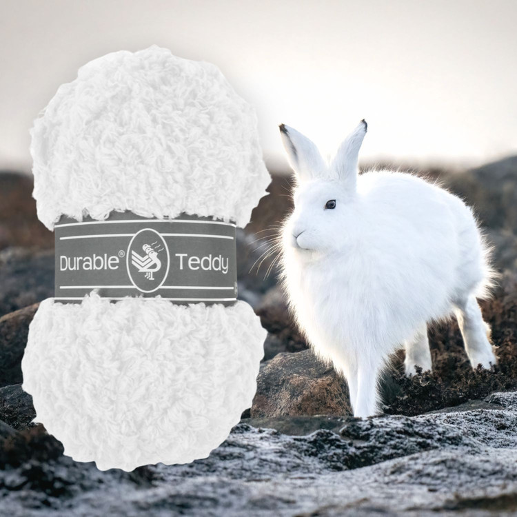 Durable Teddy 310 White - hófehér buklé fonal