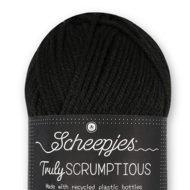 Scheepjes Truly Scrumptious 301 Charocal Ice cream - fekete öko akril fonal - eco yarn blend