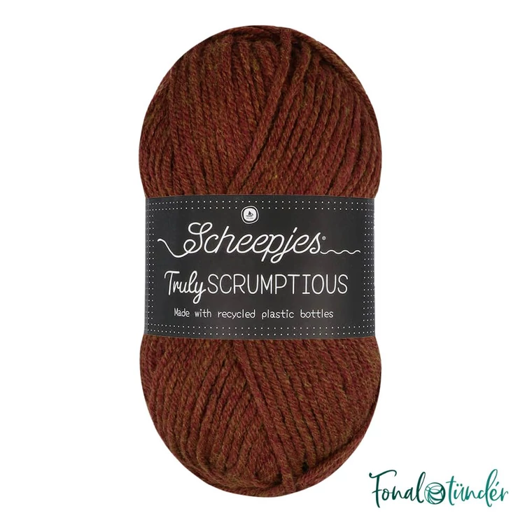 Scheepjes Truly Scrumptious 367 Salted Caramel Brownie - barna öko akril fonal - eco yarn blend