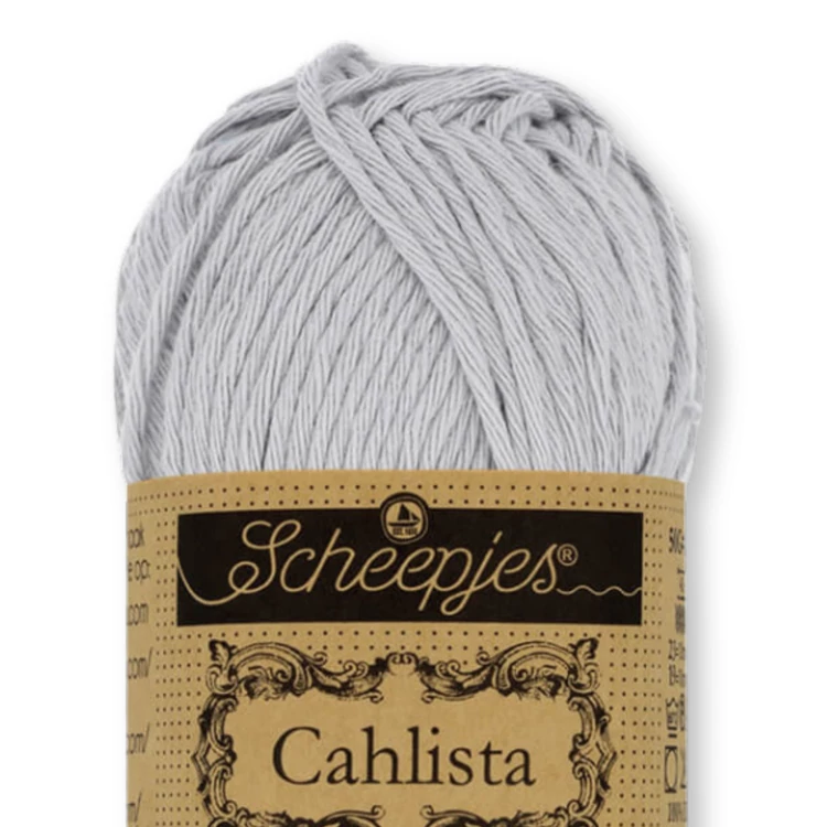 Scheepjes Cahlista 074 Mercury - szürke pamut fonal - gray cotton yarn