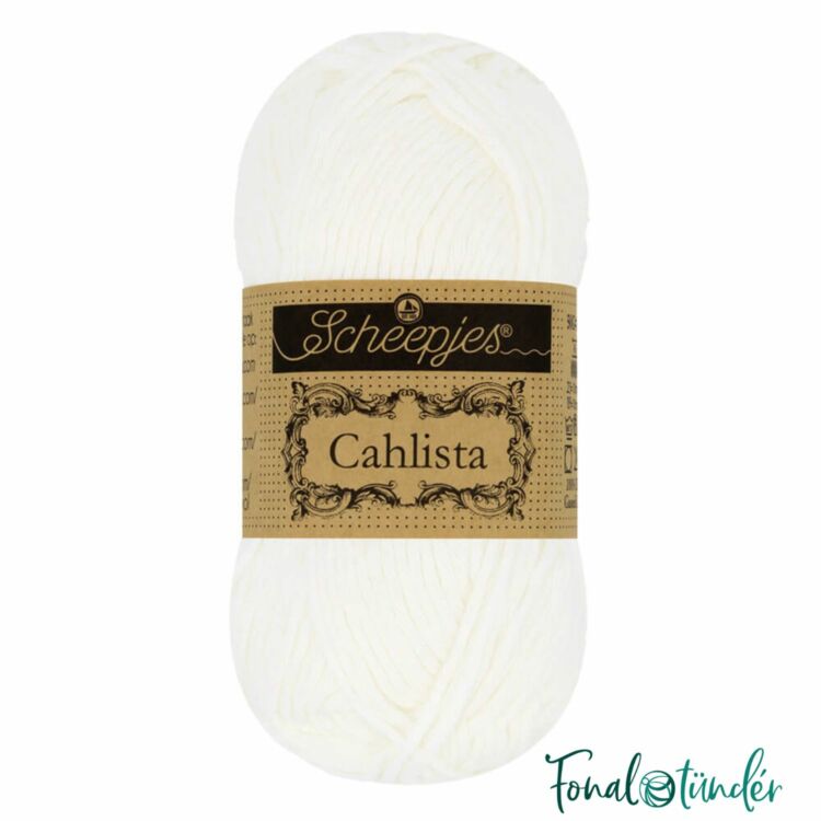 Scheepjes Cahlista Snow White 106 - pamut fonal  - cotton yarn - 50gramm