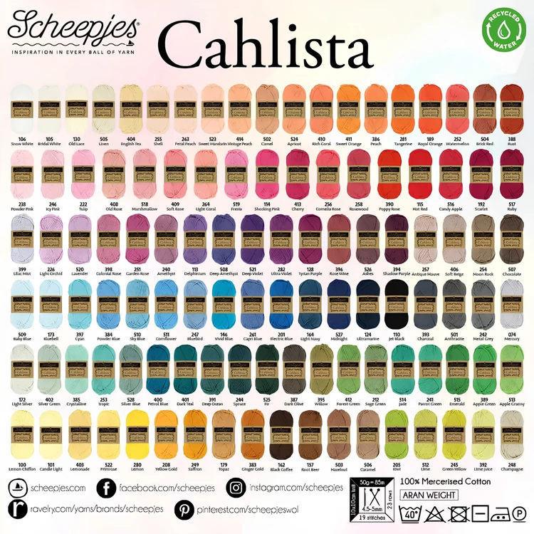 Scheepjes Cahlista  pamut fonal - cotton yarn