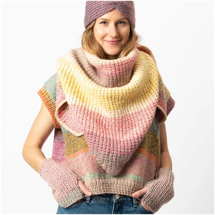 Rico Chic-Unique 002 Fire - gardient yarn - gyapjú keverék fonal