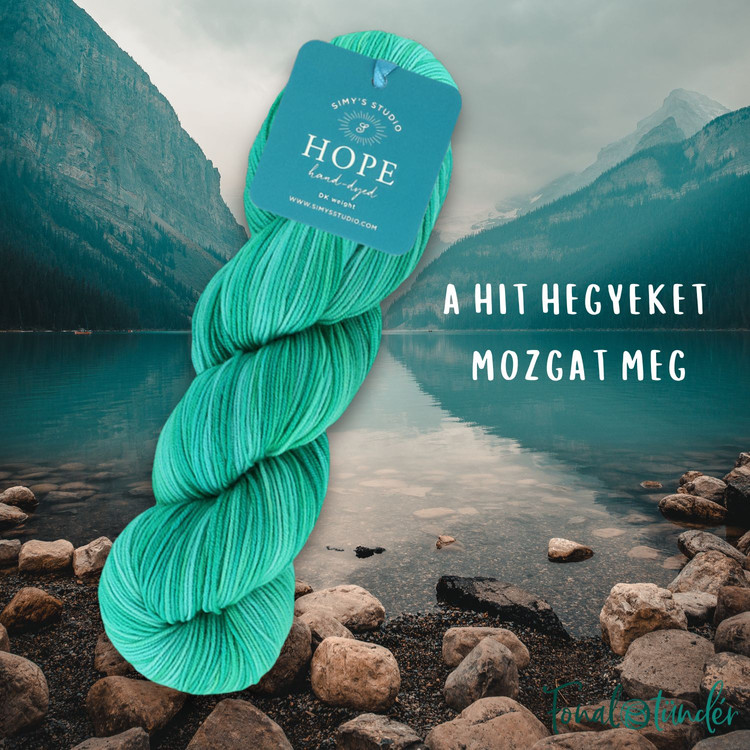 Simy's Hope DK - 01 - kézzel festett zöld gyapjú fonal Simy's Hope DK - 01 - kézzel festett zöld gyapjú fonal
