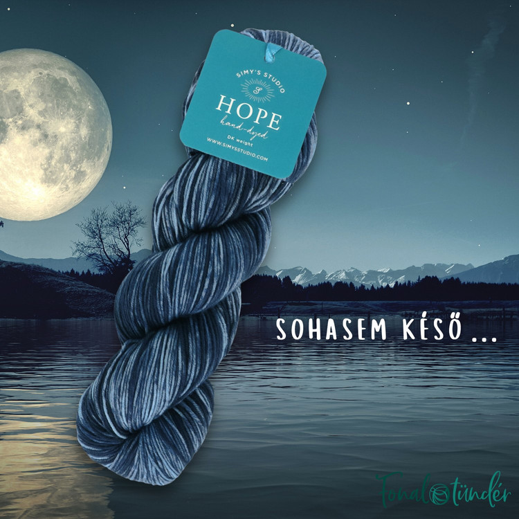 Simy's Hope DK - 05 - kézzel festett kék gyapjú fonal Simy's Hope DK - 05 - kézzel festett kék gyapjú fonal