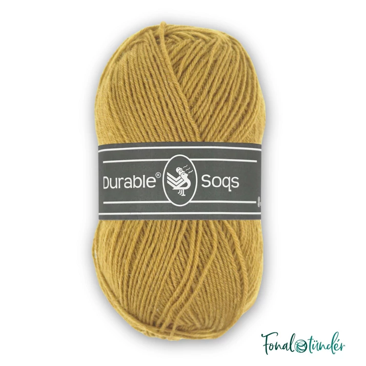 Durable Soqs 2145 Golden Olive - arany sárga gyapjú zoknifonal - wool socks yarn
