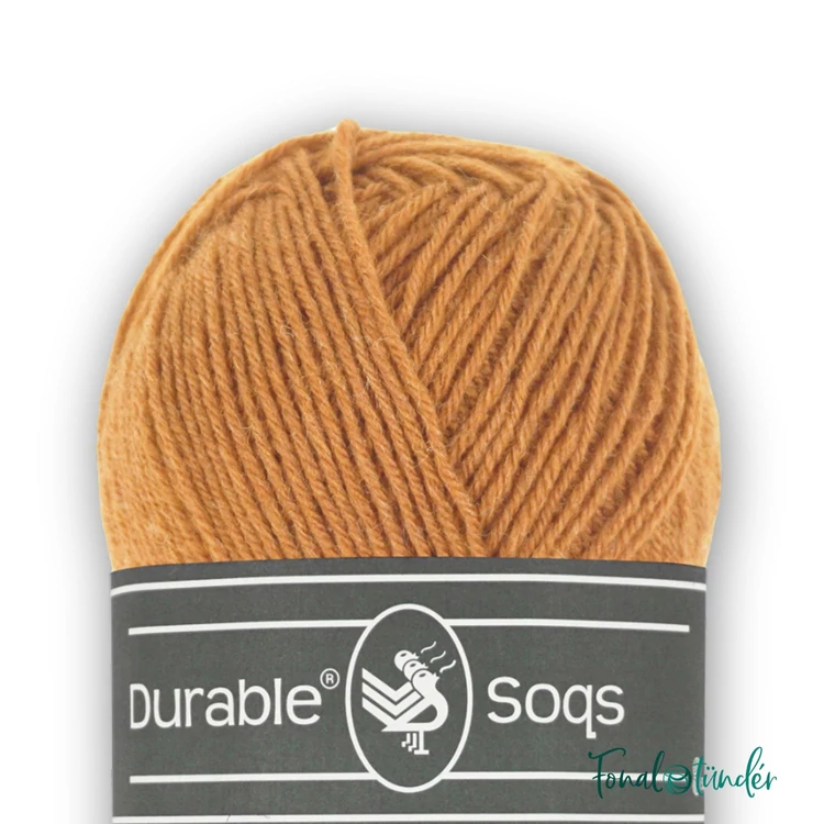 Durable Soqs 2193 Topaz - barack sárga gyapjú zoknifonal - orange wool socks yarn