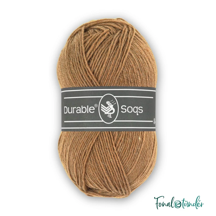 Durable Soqs 2218 Hazelnut - mogyoró barna gyapjú zoknifonal - wool socks yarn