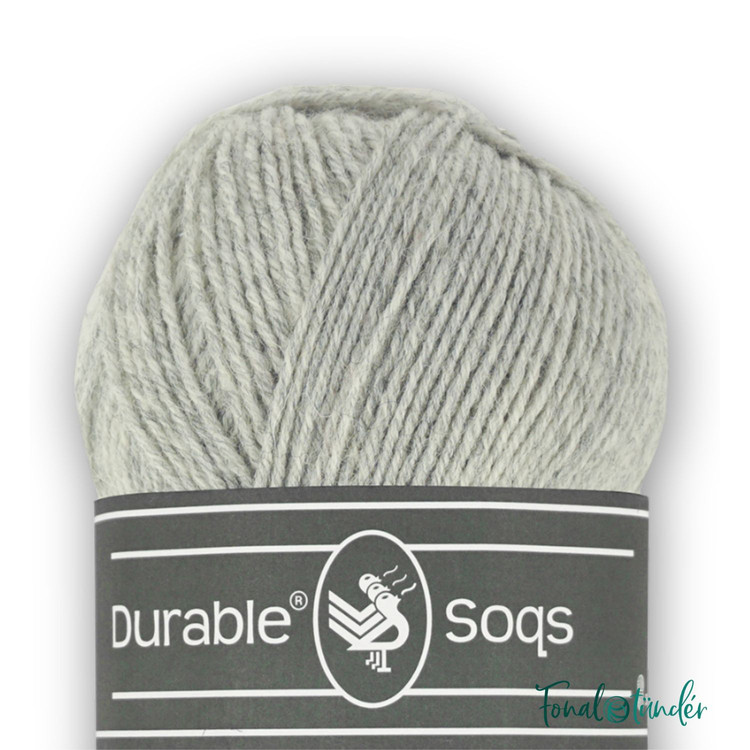 Durable Soqs 2233 White Gray - világos szürke gyapjú zoknifonal Durable Soqs 2233 White Gray - világos szürke gyapjú zoknifonal