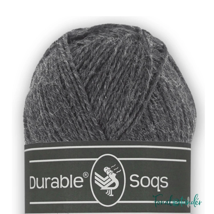 Durable Soqs 2234 Marble - sötét szürke gyapjú zoknifonal - wool socks yarn