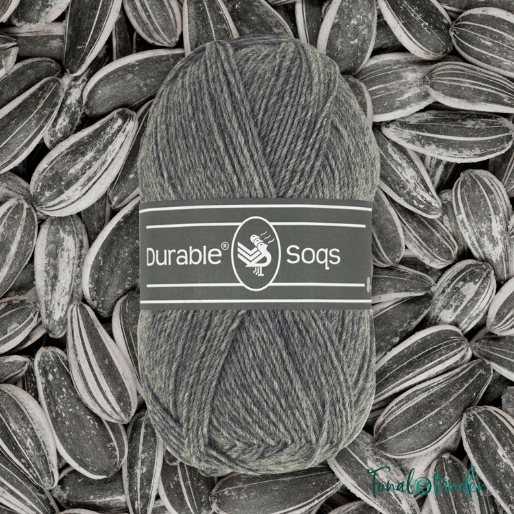 Durable Soqs 2235 Ash - sötétszürke gyapjú zoknifonal