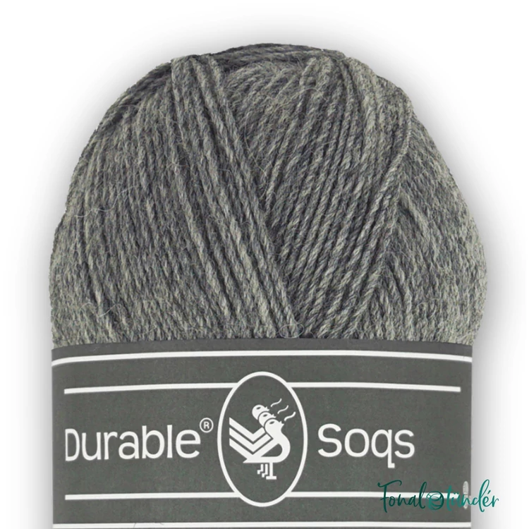 Durable Soqs 2235 Ash - szürke gyapjú zoknifonal - wool socks yarn