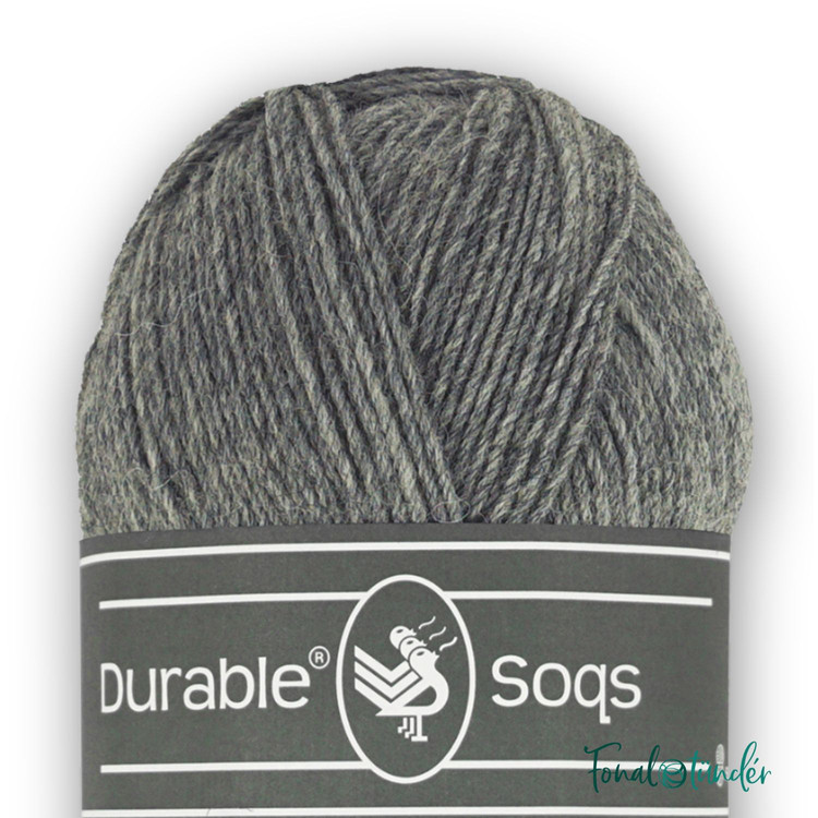 Durable Soqs 2235 Ash - sötétszürke gyapjú zoknifonal