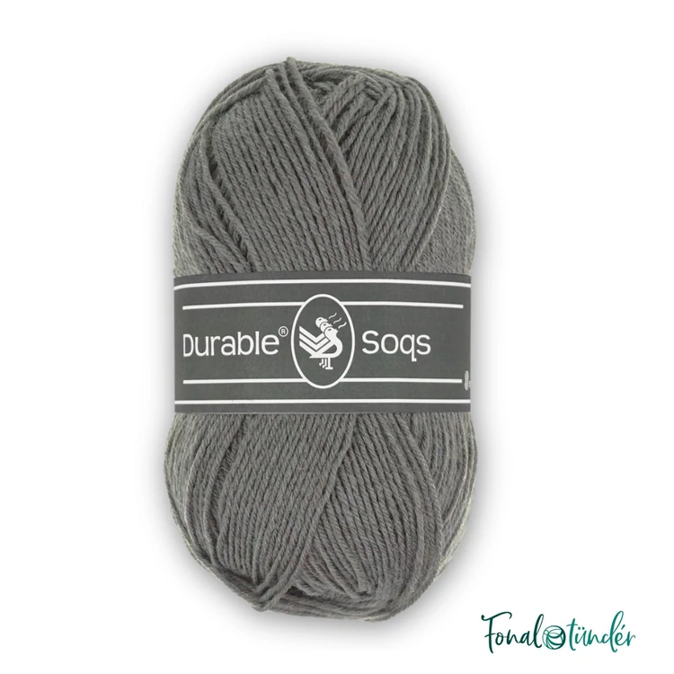 Durable Soqs 2236 Charocal - sötétszürke gyapjú zoknifonal - wool socks yarn