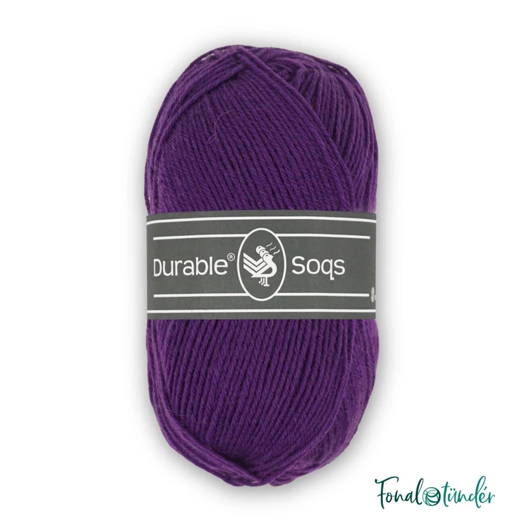 Durable Soqs 271 Violet - lila gyapjú zoknifonal - wool socks yarn