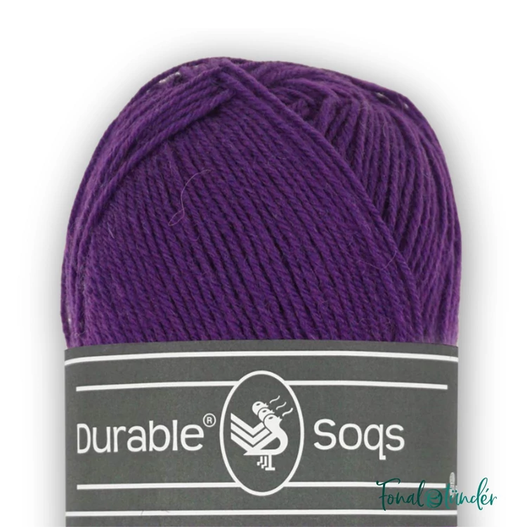 Durable Soqs 271 Violet - lila gyapjú zoknifonal - wool socks yarn