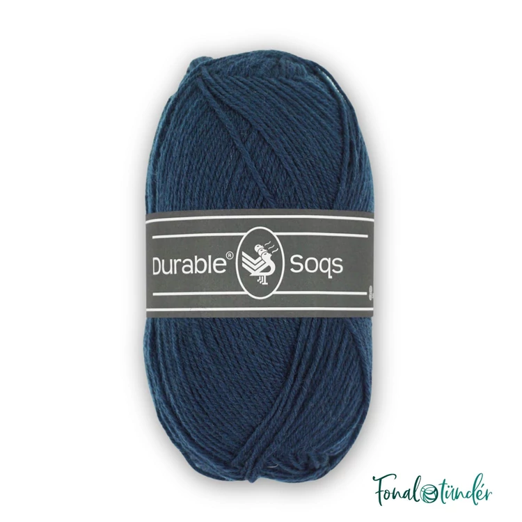 Durable Soqs 321 Navy - mélykék gyapjú zoknifonal -  blue wool socks yarn