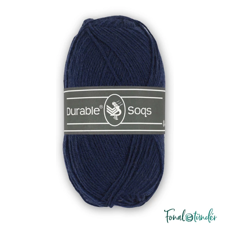 Durable Soqs 322 Night Blue - éjkék gyapjú zoknifonal - wool socks yarn