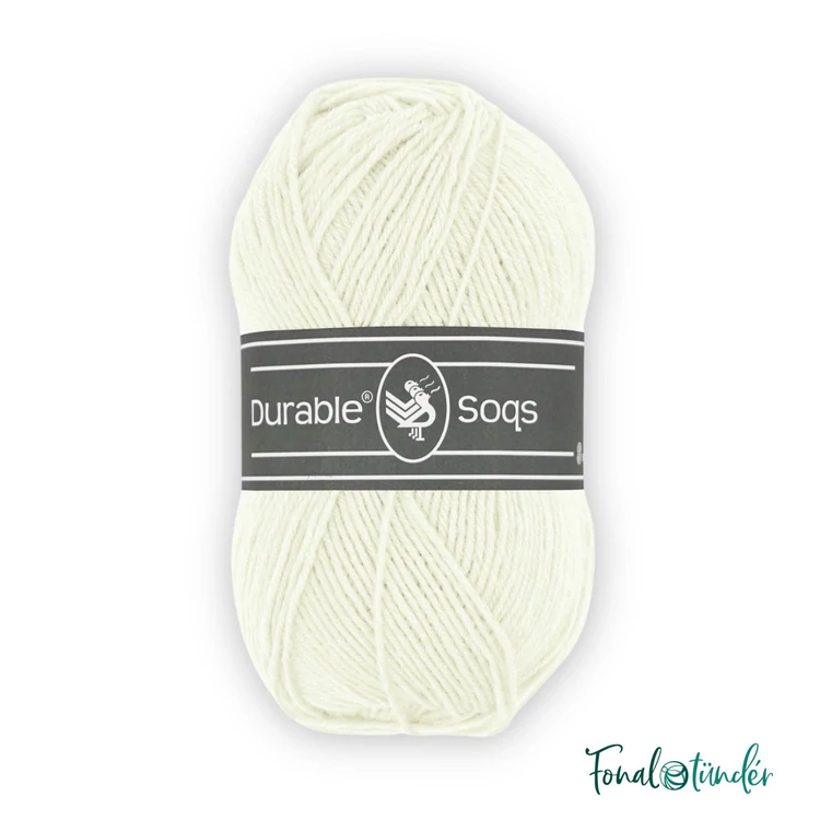 Durable Soqs 326 Ivory - törtfehér gyapjú zoknifonal - wool socks yarn