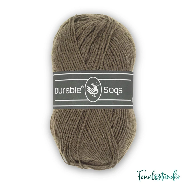 Durable Soqs 404 Deep Taupe - szürkés barna gyapjú zoknifonal - wool socks yarn